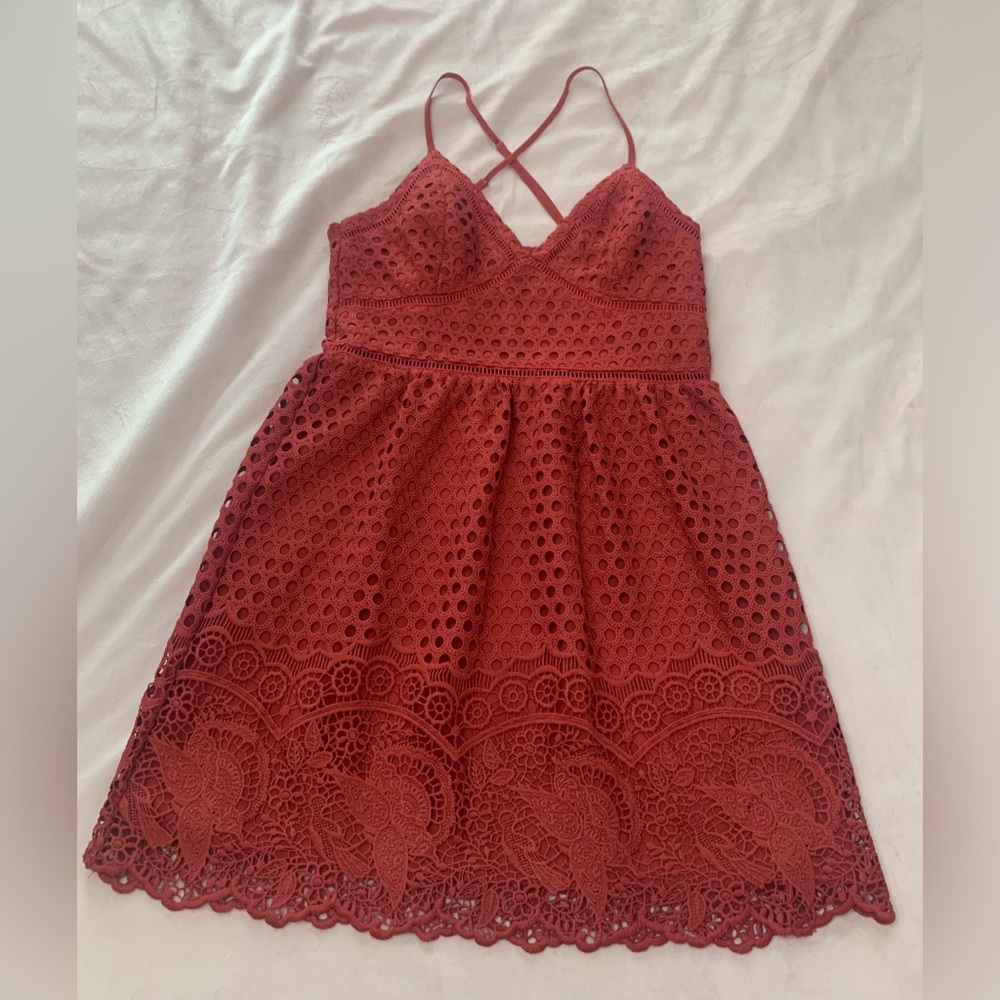 Abercrombie & Fitch eyelet mini dress